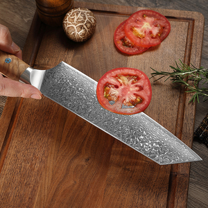 Ensemble de couteaux japonais professionnels en acier Damas à 67 couches, couteaux de chef Kiritsuke, Santoku, à désosser, à découper, à éplucher, manche en bois d'<span class=keywords><strong>olivier</strong></span> - Product Image 4