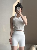 Shorts de yoga imprimés amincissants et rehausseurs de hanches, légers, très élastiques, taille haute, coupe courte, pour le cyclisme, 100% Nylon