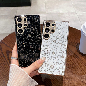 Étui de téléphone en PC brillant avec strass électro-plaqués à la mode, camélia scintillant, pour <span class=keywords><strong>Samsung</strong></span> S26 Ultra, <span class=keywords><strong>accessoires</strong></span> de téléphone en gros - Product Image 1