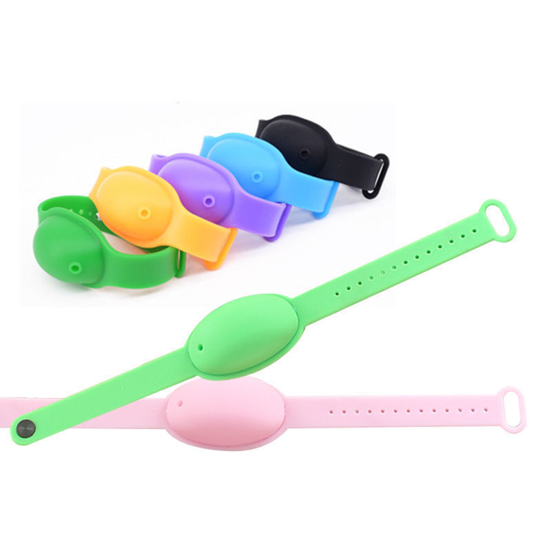 Оптовая продажа, Портативный Силиконовый браслет, дезинфицирующее средство для рук, ремешок для наручных часов