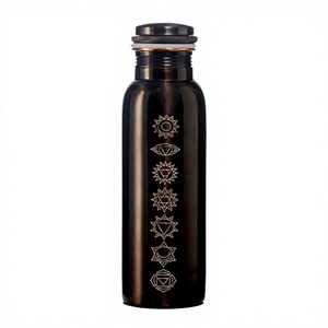 Bouteille d'eau isotherme en acier carbone antique, écologique, lavable au lave-vaisselle, de haute qualité, avec infuseur à thé et poignée, pour boissons chaudes/froides - Product Image 3