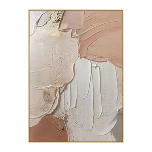 Peinture à l'huile peinte à la main, texture crémeuse abstraite 3D, art pour salon, décoration murale de canapé, cadre en métal, minimaliste moderne - Product Image 5