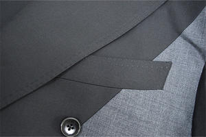 Costume d'affaires 2 pièces pour hommes de Style classique sur mesure Slim Fit grande taille vente chaude plissé respirant laine simple boutonnage - Product Image 4