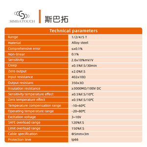 محول طاقة مسطح نحيف عالي الدقة للتركيب في الفجوات، لاختبار الضغط الصناعي وقياس توتر الأسطح في الأتمتة - Product Image 4
