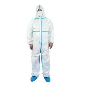 Nonwoven Type 5 6 Waterproof Microporous PPE high-end quality Coverall Medical 65Gsm