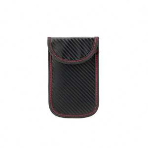 Boîte anti-vol Faraday pour clés de voiture sans clé avec blocage du signal RFID, en cuir PU noir - Product Image 2