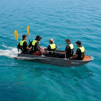Bateau de pêche pliable en plastique PE, léger, pliable, portable, pour la pêche en lac, en rivière, en plein air