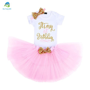 Venta bebé niña 1 año cumpleaños, <span class=keywords><strong>mi</strong></span> primer cumpleaños Tutu conjunto para 12 meses chicas - Product Image 3