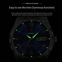 POEDAGAR 615 Montres pour hommes Business Top Marque Montre-bracelet pour homme Étanche Lumineux Date Semaine Quartz Montre pour homme de haute qualité