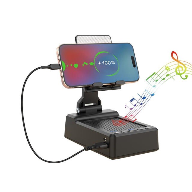 3 in 1 Folding Desktop 5000 Mah Mobile Phone Power Bank Holder Wireless Speaker Audio Mobile Phone Stand