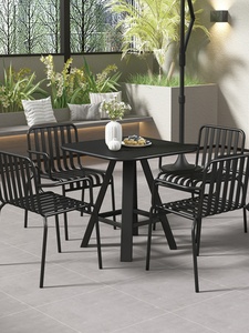 Ngoài Trời Vườn Ăn Uống Nhà Hàng Bàn Cà Phê Và Ghế Đặt Ngoài Trời Thoải Mái Đồ Nội Thất Gỗ Ăn Uống Bàn Và Ghế Đặt - Product Image 5