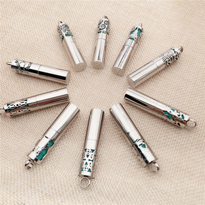 Cylindrical Essential <b>Diffuse</b> Perfume Oil <b>Bottle</b> Stainless Steel Essential Oil Pendant Aromatherapy Pendant - Product Image 2