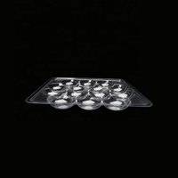 Emballage jetable en blister en plastique PET recyclable transparent à 15 cellules avec matériaux recyclés