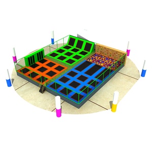Equipo de Parque de Trampolines Personalizado Mingte MT-BC981 de Acero y PVC de Bajo Costo 2026 con Pared de Araña y Airbag - Product Image 3