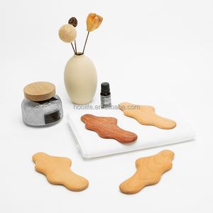 Precio de fábrica Masajeador Gua Sha Board Set Piel Facial Madera de haya Masaje Multifunción - Product Image 2