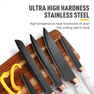 New Design 6 Pieces Kitchen <b>Knives</b> <b>Sharp</b> Blades Chef <b>Knives</b> Scissor Stainless Steel Kitchen <b>Knife</b> <b>Set</b> With Block - Product Image 5