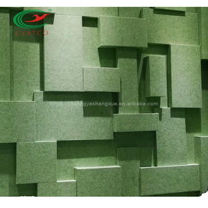 Купите современный 100% полиэстер Pet 3D Художественная настенная акустическая панель Звукопоглощающая система для декора кинотеатра для залов - Product Image 1