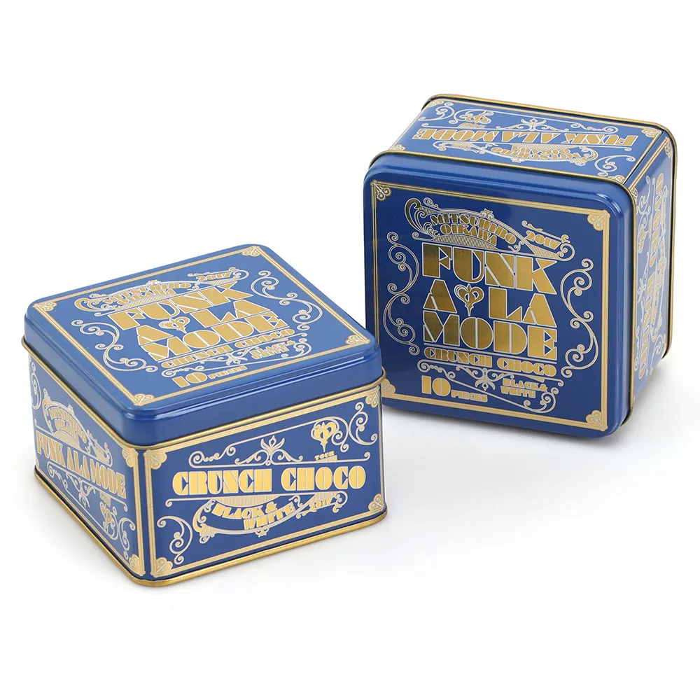 Chinesische Teedose Quadrat Benutzer definierte Rechteck Bulk Tee Dose Mit Deckel Luxus Metall verpackung Box Lebensmittel qualität Metall Blechdose Für Tee
