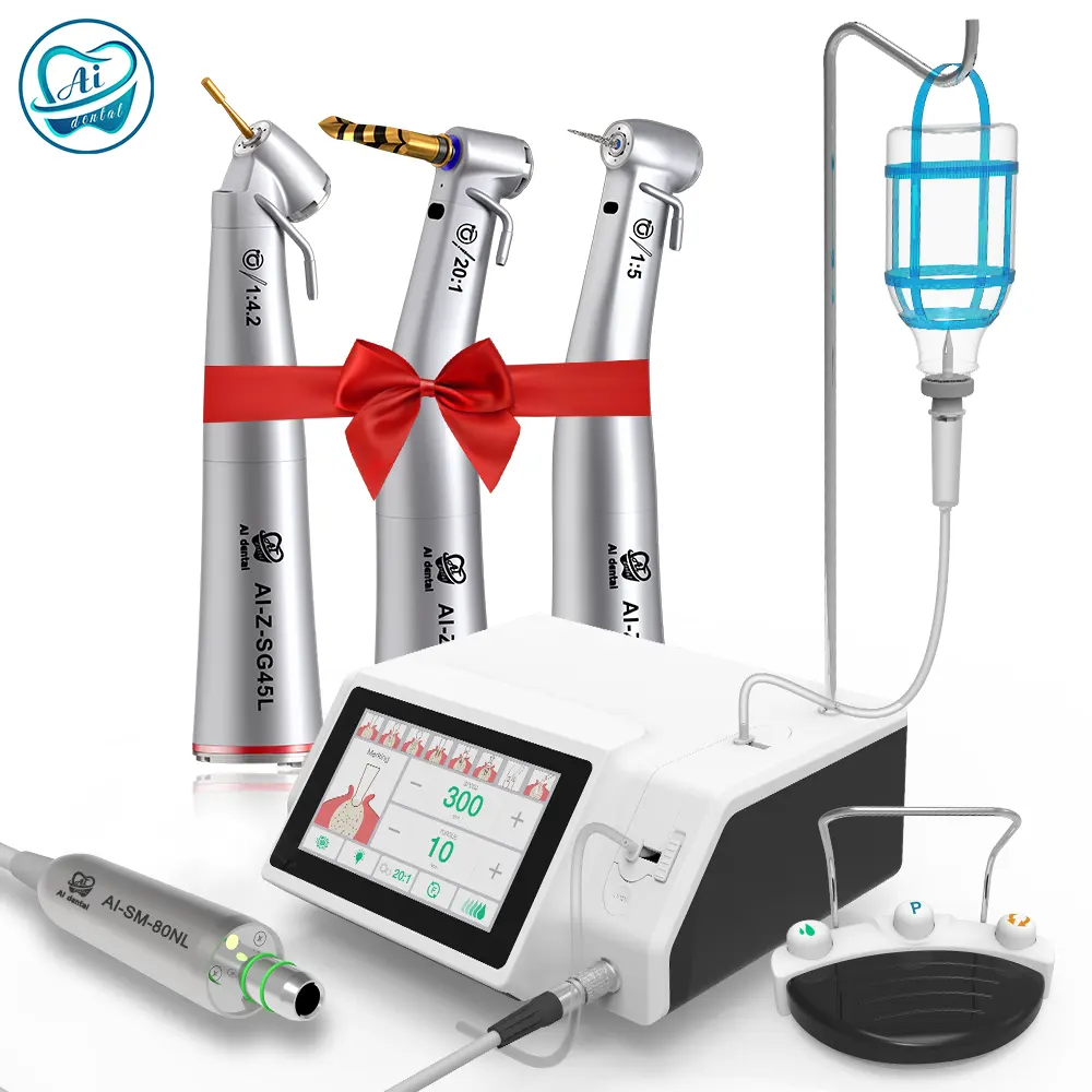 Motor de Implante Dental LED, Micromotor Quirúrgico y Sistema de Cirugía Ósea, Torque : 5 ~ 80 Ncm, pieza de mano eléctrica de regalo gratis