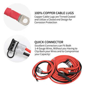 트럭 SUV 부스터 점퍼 케이블 용 30FT 1 게이지 1500A w/퀵 연결 플러그 - Product Image 4