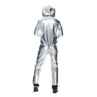 Costume spatial extraterrestre en vinyle blanc, combinaison intégrale pour fête d'Halloween, performance de cosplay, Europe, Amérique