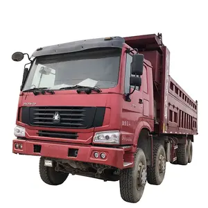 Used Howo Dump Truck Left Hand Drive Mining Tipper 8x4 Truck Cheap On Sale In Shanghai