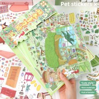 Autocollants Paysage Yilan 1480 Grande Taille Dessin Animé Scène Miniature 3D DIY Anti-Stress Journalisation Art Décoratif Matériau PET