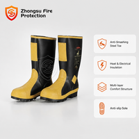 Bottes de pompier professionnelles type JN, embout en acier anti-écrasement, bottes de sécurité pour pompiers, fourniture directe d'usine, OEM