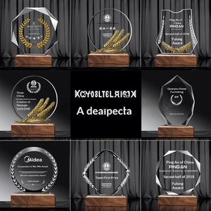 Trophée créatif en bois massif à graver pour réunion annuelle d'entreprise, anniversaire d'employé, cadeau commémoratif longue durée pour <span class=keywords><strong>médecin</strong></span> - Product Image 1