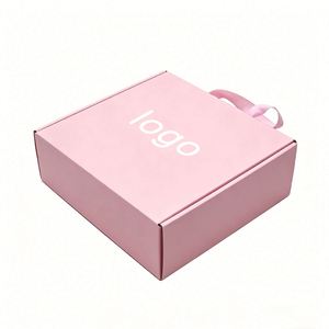 Custom <b>Large</b> Cardboard Box Hoodies Clothing Hat Shoe <b>Packing</b> Corrugated Shipping Sending Pink Package <b>Boxes</b> for Packaging - Product Image 2