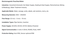 OEM aanpasbare hoogprecisie roestvrijstalen water-/vloeistofstroomregelsensor elektromagnetische flowmeter - Product Image 4