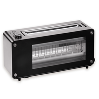 Petit Sandwich Machine À Pain Grille-Pain Machine 2 Tranches Longue Fente Visible Grille-Pain Avec Fenêtre En Verre Électrique Grille-Pain