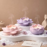 Nouvelles idées : Moule en résine pour bougeoir Lotus, boîte de rangement pour fleurs, cendrier, moule à gâteau