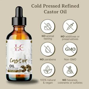 Private Label cura dei capelli olio di ricino spremuto a freddo organico promuove la crescita delle ciglia crescita nero olio di ricino Jamaican naturale - Product Image 2