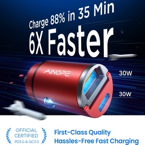 Pd USB C Sạc xe hơi nhanh QC3.0 mini Kim Loại cổng kép Power Adapter cho iPhone 16 Pro Max Samsung S25 siêu - Product Image 2