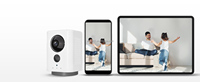 Caméra de sécurité intérieure Wifi avec carte SIM, 3MP, batterie 7800mAh, vision nocturne PTZ, audio bidirectionnel, cloud pour bébés/animaux domestiques/personnes âgées/camping-car/camping