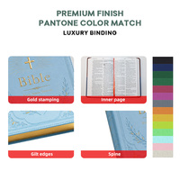 Bible chrétienne religieuse en cuir PU de qualité supérieure, couverture rigide, impression personnalisée, OEM, vente en gros, cadeau pour l'église