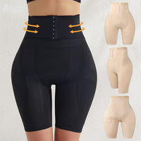 Nouveau pantalon gainant taille haute en nylon pour femme, avec boutons, effet ventre plat et fessier rehaussé, type boxer