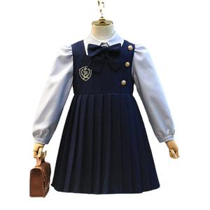 Costume de fille preppy, printemps et automne <span class=keywords><strong>2023</strong></span>, nouveau style britannique, chemise plissée, robe JK pour enfants - Product Image 5