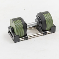 Haltères réglables électroplaqués de nouvelle génération, 2 kg par unité, 90 lb (paire), réglage rapide par rotation de la poignée, ensemble d'haltères ajustables, vente en gros directe usine