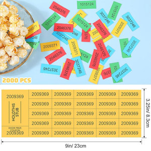 Tùy chỉnh in ấn 10 số 500 đấu giá tờ gây quỹ khác nhau nối tiếp đánh số Penny im lặng thẻ phiếu Xổ Số vé - Product Image 6