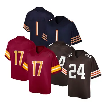 2023-2024 Nfl Jersey Venta al por mayor Bordado Nombre Número Cosido Entrega rápida Fútbol americano Jerseys