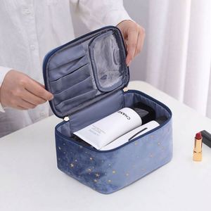 Muestra Gratis 2024 Nueva Bolsa de Maquillaje de Lujo de Alta Calidad con Logotipo Personalizado, Bolsa de Viaje con Cierre y Borlas, Bolsa de Maquillaje Portátil de Terciopelo - Product Image 4