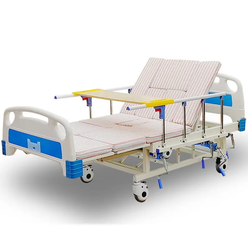 Hochwertiges ABS-Kopfteil medizinisches Bett Krankenhaus Krankenschlafbett mit Bett Toilette
