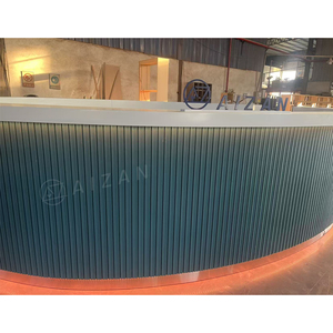 Muebles de <span class=keywords><strong>Bar</strong></span> Contemporáneos, Diseño Moderno de Barra Redonda para Restaurante, Barra de <span class=keywords><strong>Bar</strong></span> Verde de Gran Tamaño con Diseño, Tamaño y Color Personalizados - Product Image 5