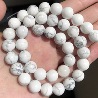 Perles en pierre semi-précieuses naturelles lisses en gros : Agates, Jaspes, Quartz, Jade, Lépidolite, Turquoise, Howlite – 6/8/10MM, 15 pouces