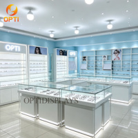 Vitrina de Exhibición de Gafas Personalizada para Ópticas, Estante de Pared para Gafas y Vitrina de Vidrio para Equipamiento de Tiendas de Óptica