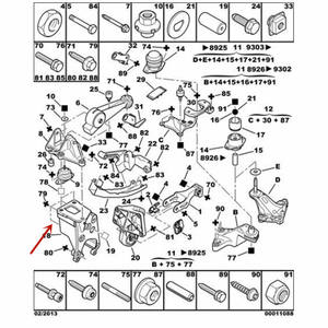 Nouveau support de moteur inférieur droit en aluminium 184699 pour <span class=keywords><strong>Peugeot</strong></span> 307 <span class=keywords><strong>308</strong></span> 408 307 307SW 407 Citroen C5 C4 Picasso <span class=keywords><strong>génération</strong></span> C4 - Product Image 6