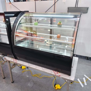 Vitrine réfrigérée professionnelle pour gâteaux avec verre plat, réfrigérateur de présentation pour boulangerie, vitrine à desserts pour magasin de sushis - Product Image 5