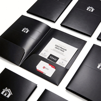 Porte-documents professionnel personnalisé, épaissi, laminé, avec deux poches, fabrication fiable